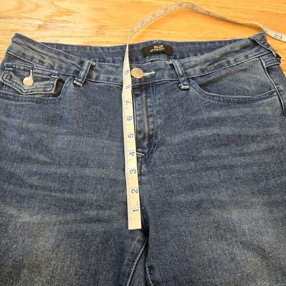 True Religion Billie Mid Rise Straight Blue Jeans 30 Womens Flap Pockets - Picture 3 of 8